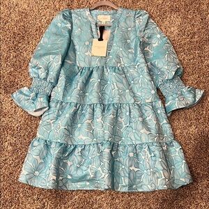 Pomander Place by Tuckernuck Blue Daisy Jacquard Kenzo Dress Floral Blue Dress